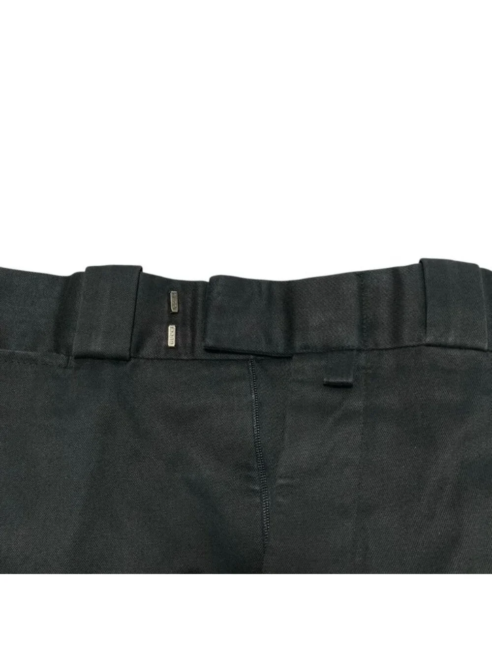 Gucci Tom Ford Era Hem Double Cotton Trousers Pants Black Spring Summer Fall 50